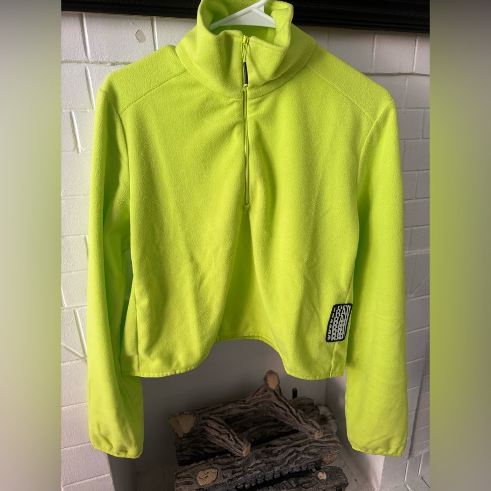 🤑🤑Rains women crop fleece size S color digital lime🤑🤑